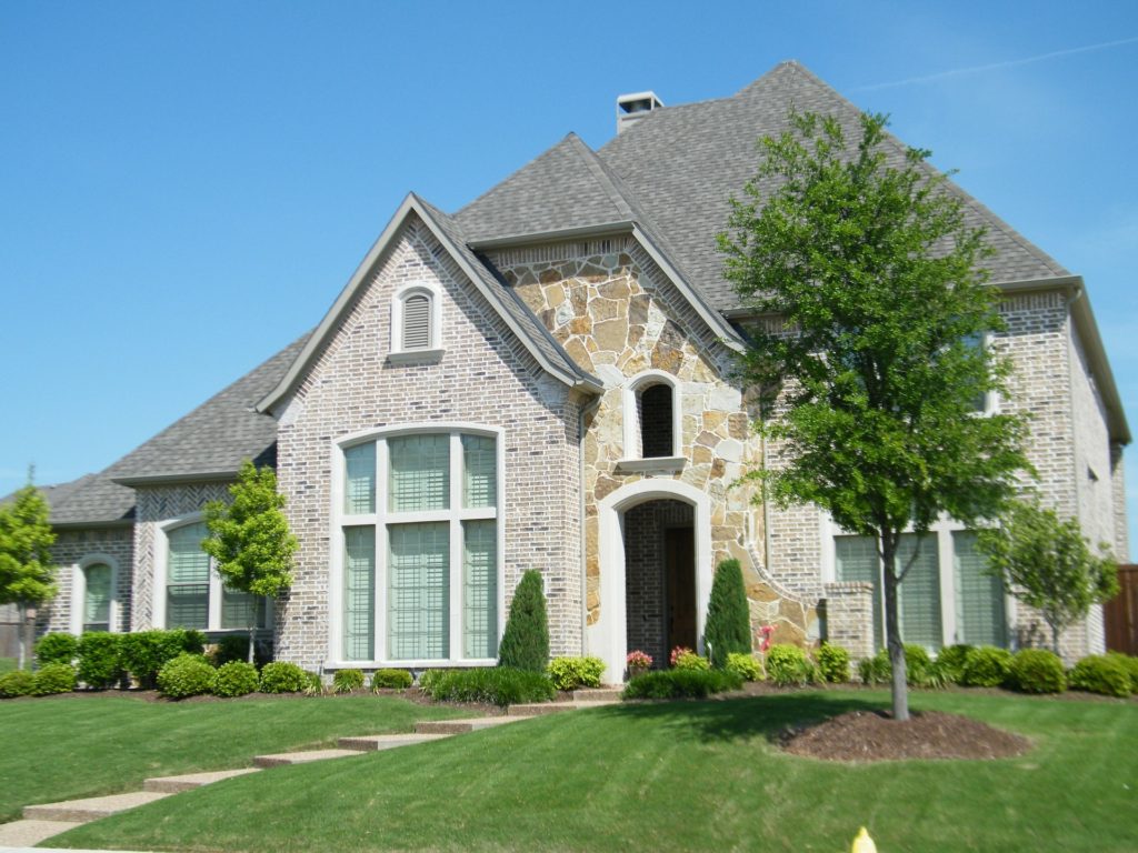 landscaped yard