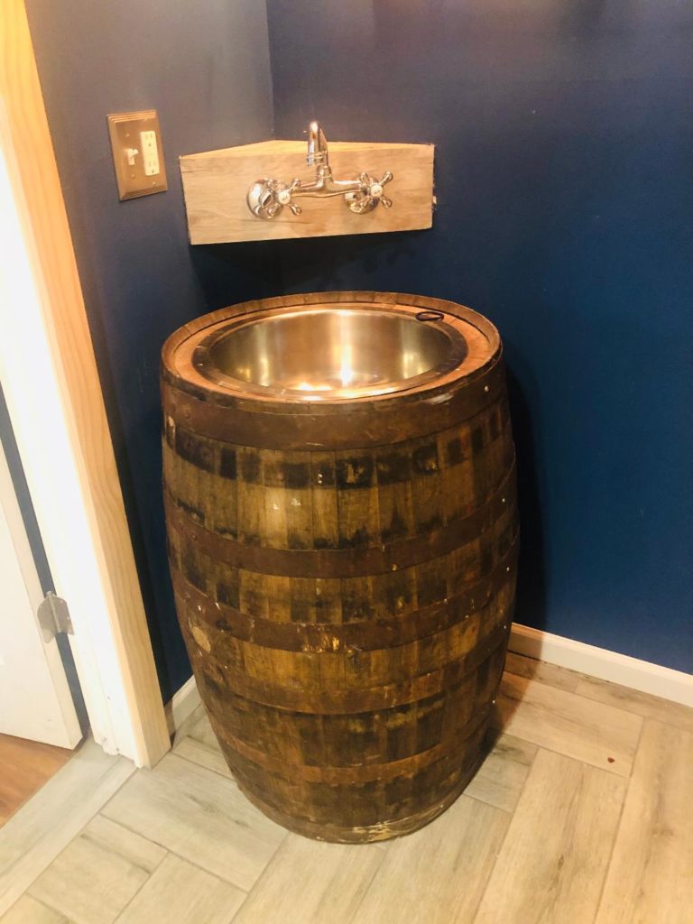 diy home decor barrel bathroom sink