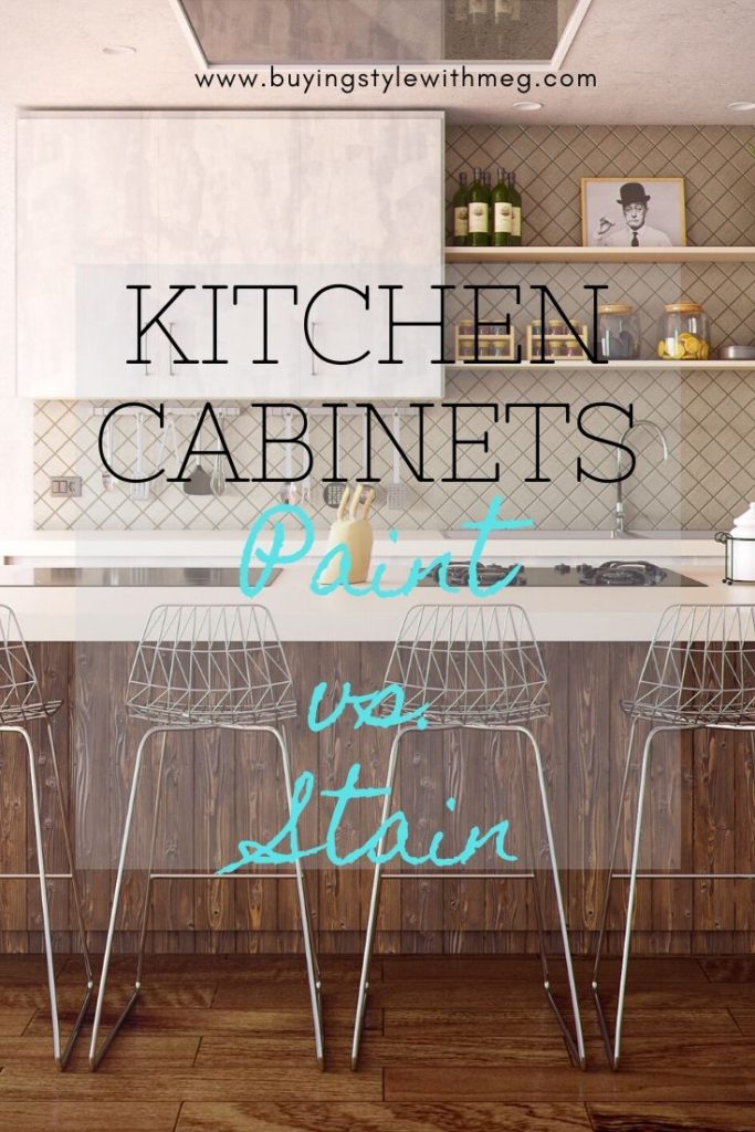 kitchen cabinet paint vs. stain pin